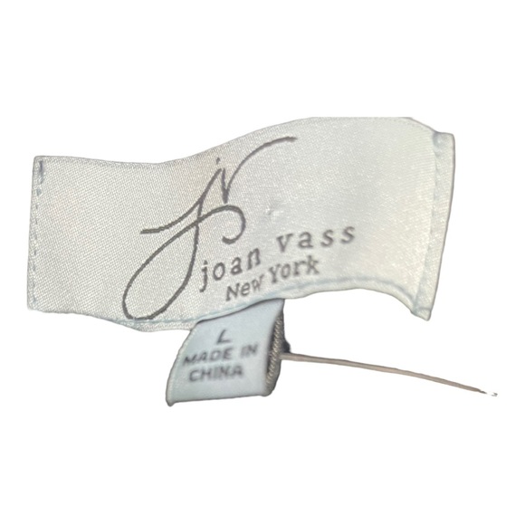 Joan Vass women’s new button front cardigan navy blue size Large. Neck style - Picture 12 of 12